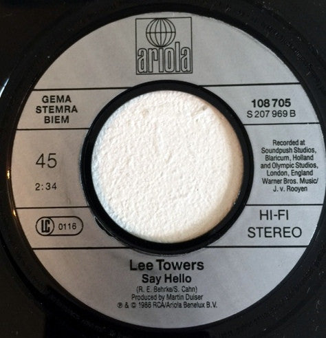 Lee Towers : Golden Lady (7", Single)