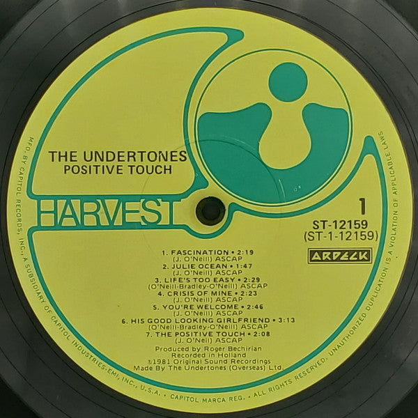The Undertones : Positive Touch (LP, Album, Win)