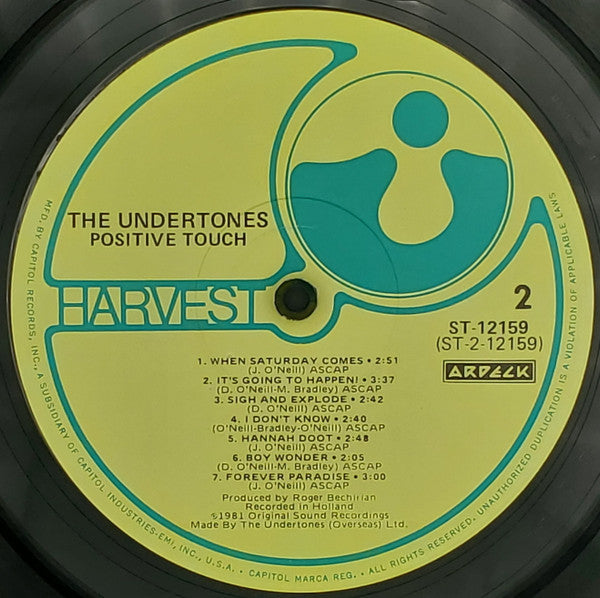 The Undertones : Positive Touch (LP, Album, Win)