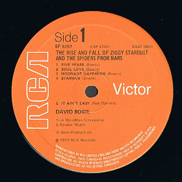 David Bowie : The Rise And Fall Of Ziggy Stardust And The Spiders From Mars (LP, Album, RE)