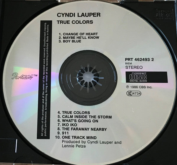 Cyndi Lauper - True Colors (CD, Album, RE) - De Platen Aap – Vinylwinkel in Brielle & online webshop voor muziekliefhebbers