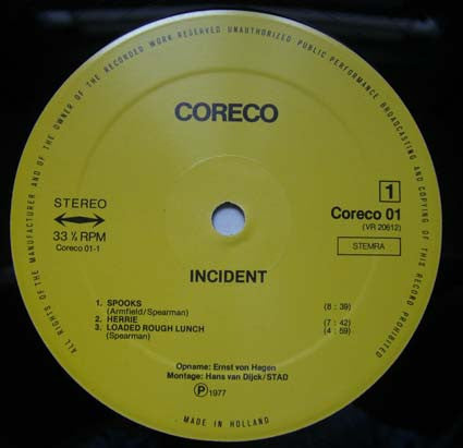 Louis Armfield, Nedly Elstak*, Harry Piller, Glenn Spearman : Incident (LP, Album)