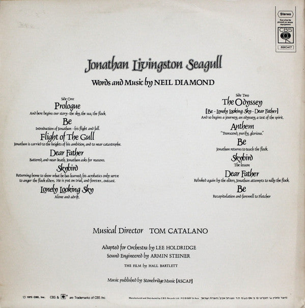 Neil Diamond : Jonathan Livingston Seagull (Original Motion Picture Sound Track) (LP, Album)