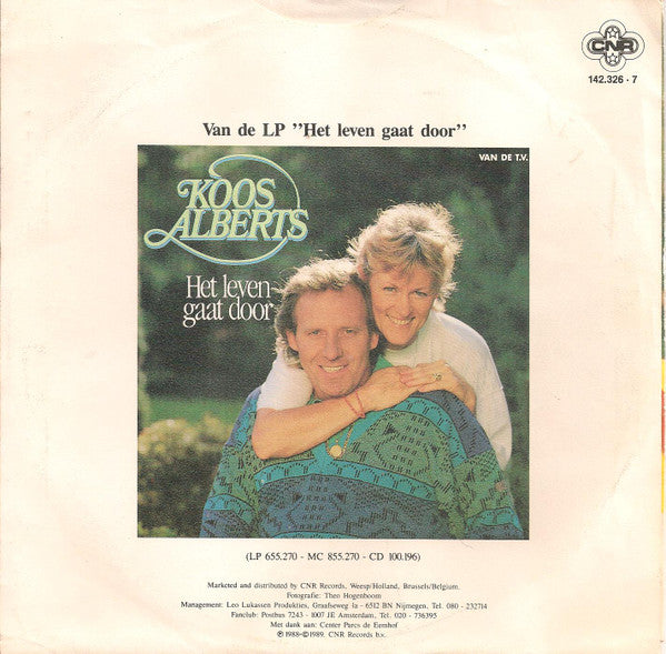 Koos Alberts : Ik Ben Geboren Om Van Jou Te Houden (7", Single)