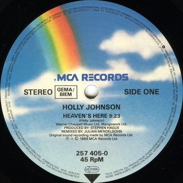 Holly Johnson : Heaven's Here (12")