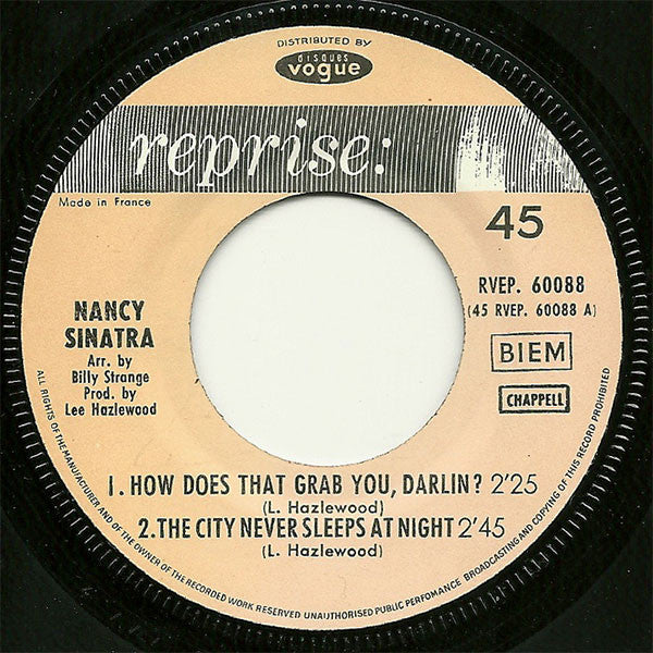 Nancy Sinatra : How Does That Grab You, Darlin' ? (7", EP)