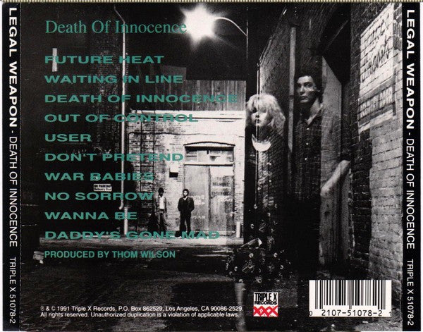 Legal Weapon : Death Of Innocence (CD, Album, RE)