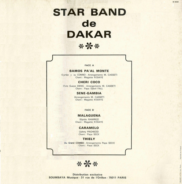 Star Band De Dakar : Star Band De Dakar Vol. 1 (LP, Album)