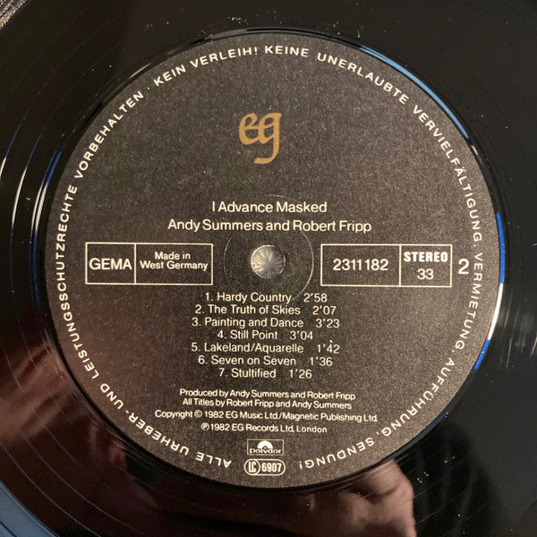 Andy Summers, Robert Fripp : I Advance Masked (LP, Album)