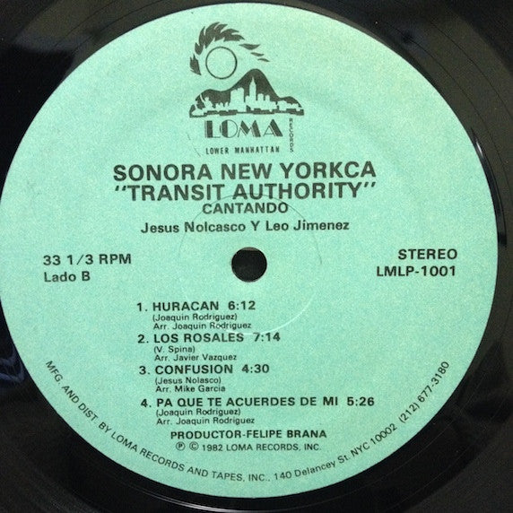 Sonora New Yorkca : Transit Authority (LP, Album)