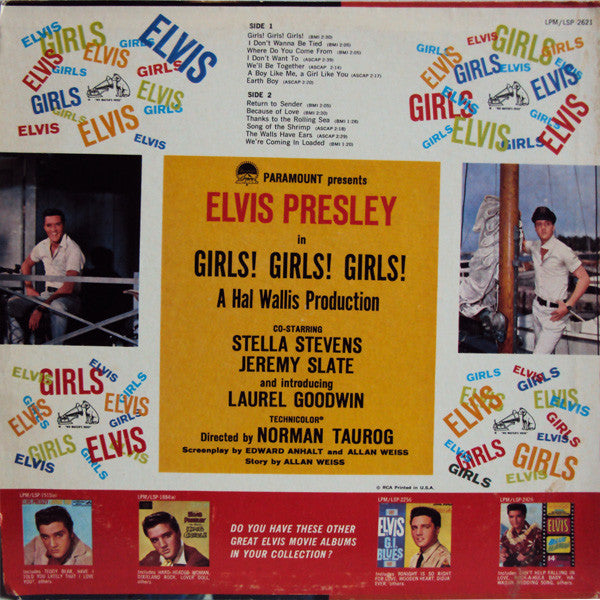 Elvis Presley : Girls! Girls! Girls! (LP, Album, RP)