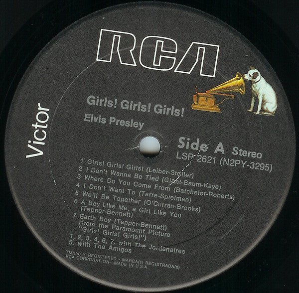 Elvis Presley : Girls! Girls! Girls! (LP, Album, RP)