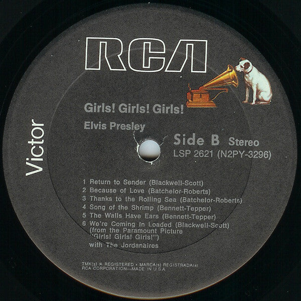 Elvis Presley : Girls! Girls! Girls! (LP, Album, RP)
