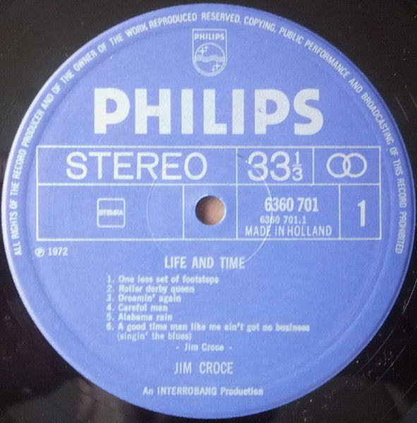 Jim Croce : Life And Times (LP, Album, Gat)