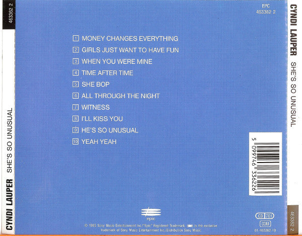 Cyndi Lauper : She's So Unusual (CD, Album, RE)