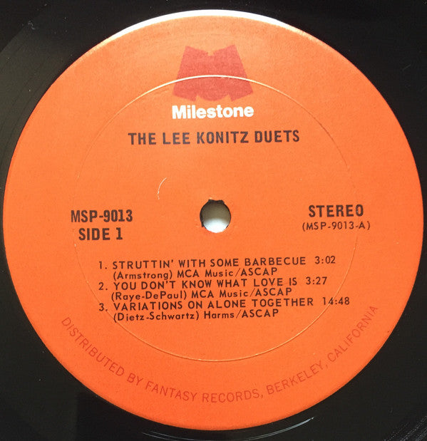 Lee Konitz : Duets (LP, Album, RE)
