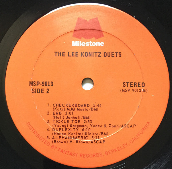 Lee Konitz : Duets (LP, Album, RE)