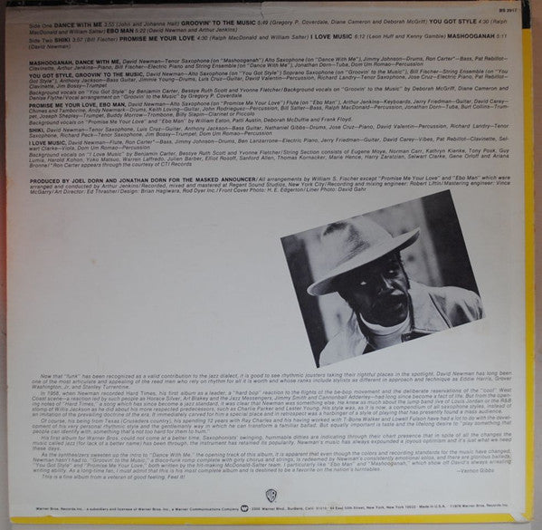 David Newman* : Mr. Fathead (LP, Album, Promo)