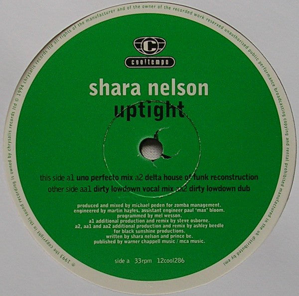 Shara Nelson - Uptight (12") - De Platen Aap – Vinylwinkel in Brielle & online webshop voor muziekliefhebbers