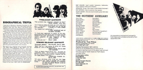 The Mothers Of Invention* : Freak Out! (CD, Album, RE, RM)