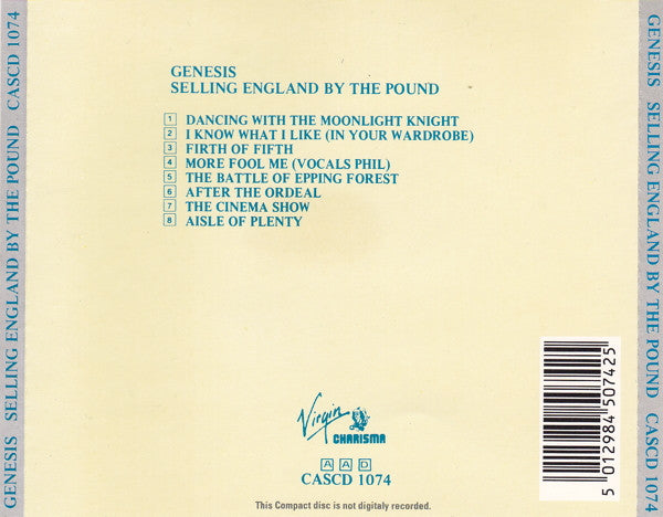 Genesis : Selling England By The Pound (CD, Album, RE)