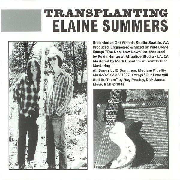 Elaine Summers : Transplanting (CD, Album)