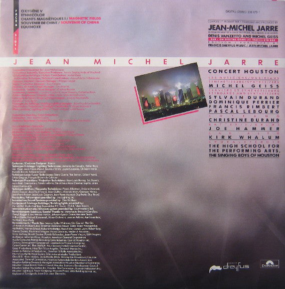 Jean Michel Jarre* : In Concert / Houston-Lyon (LP, Album, Gat)