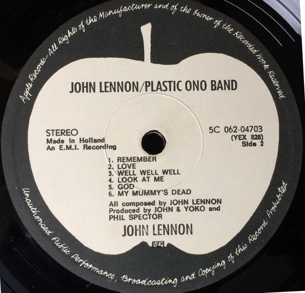 John Lennon / The Plastic Ono Band : John Lennon / Plastic Ono Band (LP, Album)