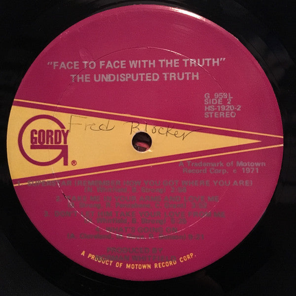 The Undisputed Truth : Face To Face With The Truth (LP, Album, Gat)