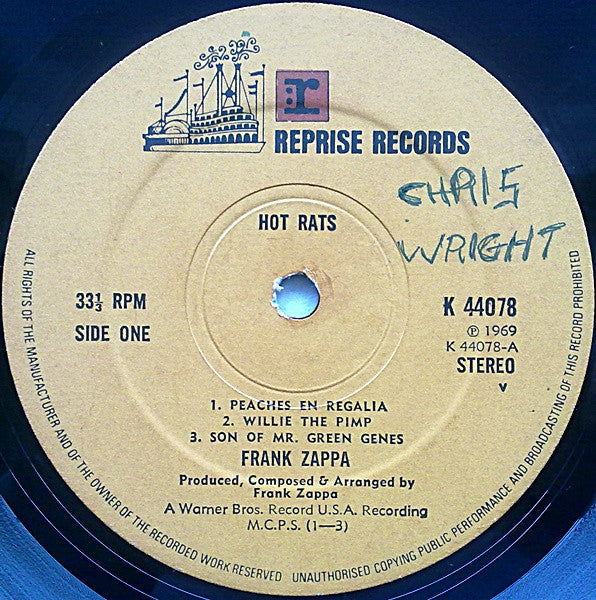 Frank Zappa : Hot Rats (LP,Album,Reissue)