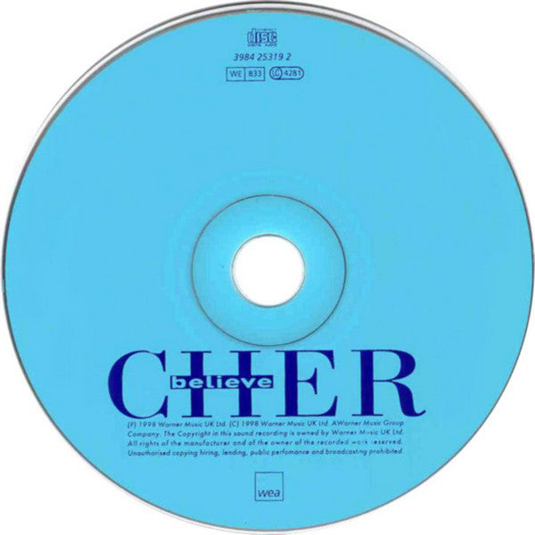 Cher - Believe (CD, Album) - De Platen Aap – Vinylwinkel in Brielle & online webshop voor muziekliefhebbers