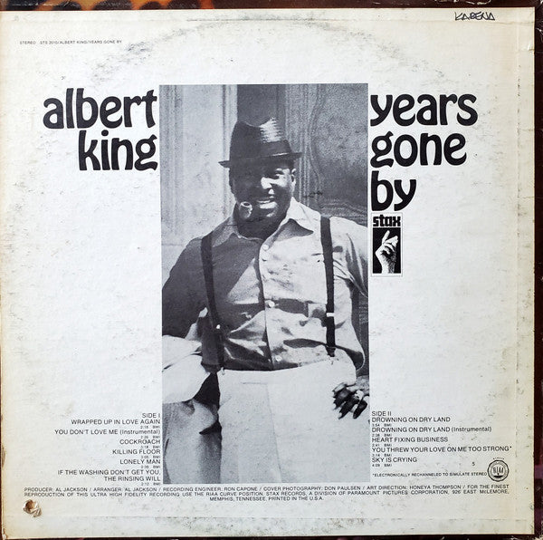 Albert King : Years Gone By (LP, Album, Mon)
