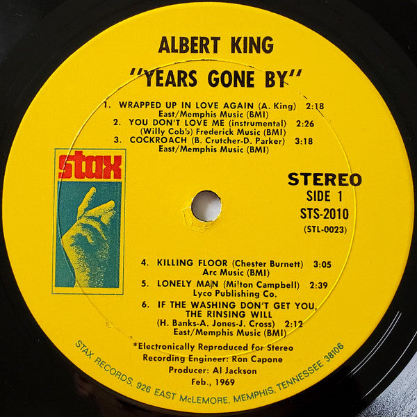 Albert King : Years Gone By (LP, Album, Mon)