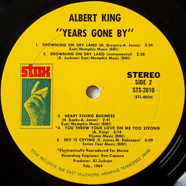 Albert King : Years Gone By (LP, Album, Mon)