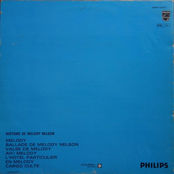Serge Gainsbourg : Histoire De Melody Nelson (LP, Album, RE, Gat)
