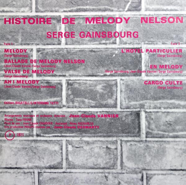 Serge Gainsbourg : Histoire De Melody Nelson (LP, Album, RE, Gat)