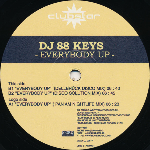 DJ 88 Keys* : Everybody Up (12")