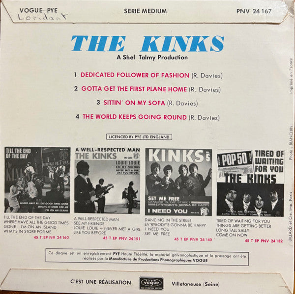 The Kinks : Dedicated Follower Of Fashion (7", EP)