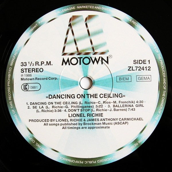 Lionel Richie : Dancing On The Ceiling (LP,Album,Stereo)