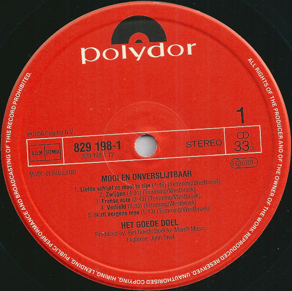 Het Goede Doel : Mooi En Onverslijtbaar (LP, Album)