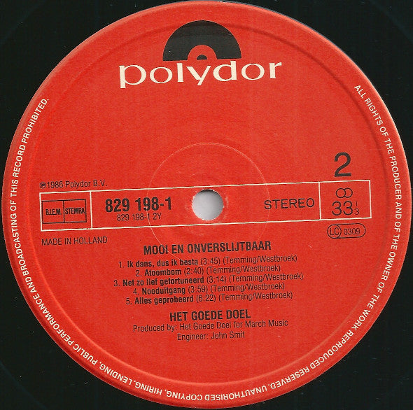 Het Goede Doel : Mooi En Onverslijtbaar (LP, Album)