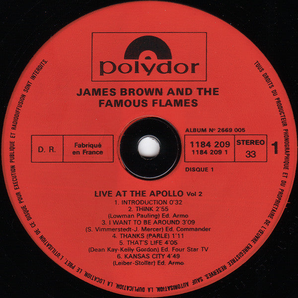 James Brown : Live At The Apollo Volume II (2xLP, Album, RE, Gat)