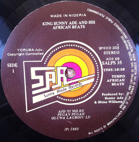 King Sunny Adé (G.M.A.-G.O.H.) And His African Beats* : Ajoo (LP, Album)