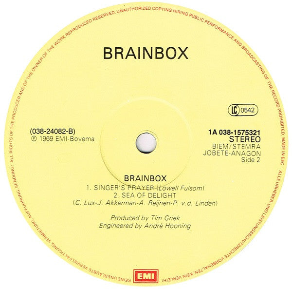 Brainbox (3) : Brainbox (LP, Album, RE)