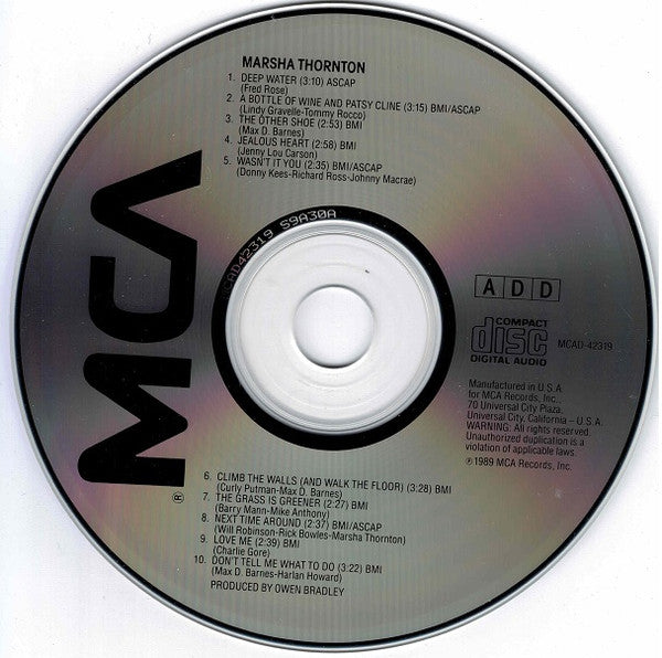 Marsha Thornton - Marsha Thornton (CD, Album) - De Platen Aap – Vinylwinkel in Brielle & online webshop voor muziekliefhebbers