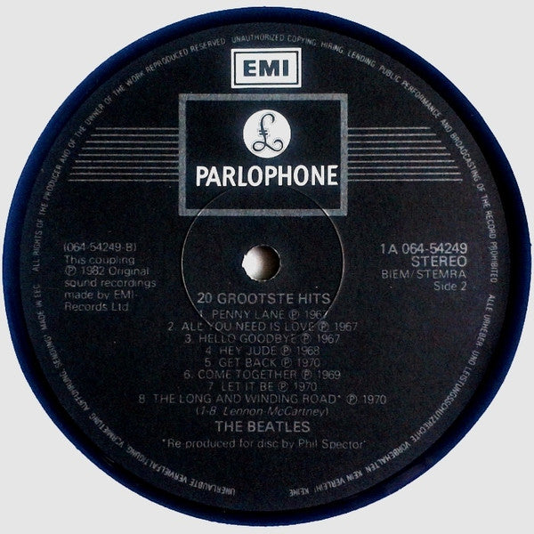 The Beatles : 20 Grootste Hits (LP, Comp, RE)