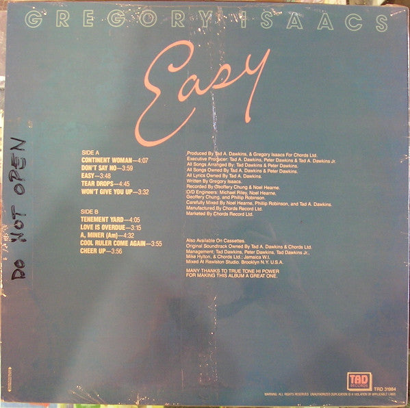 Gregory Isaacs : Easy (LP)