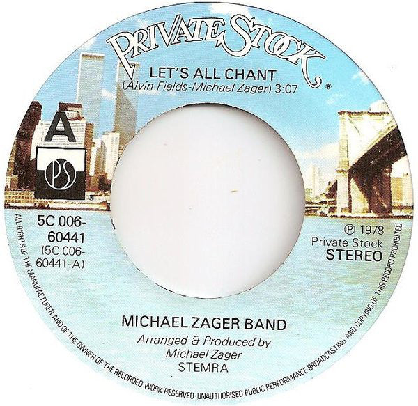 The Michael Zager Band : Let's All Chant (7", Single)