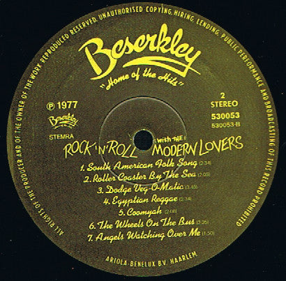 The Modern Lovers* : Rock 'N' Roll With The Modern Lovers (LP, Album)
