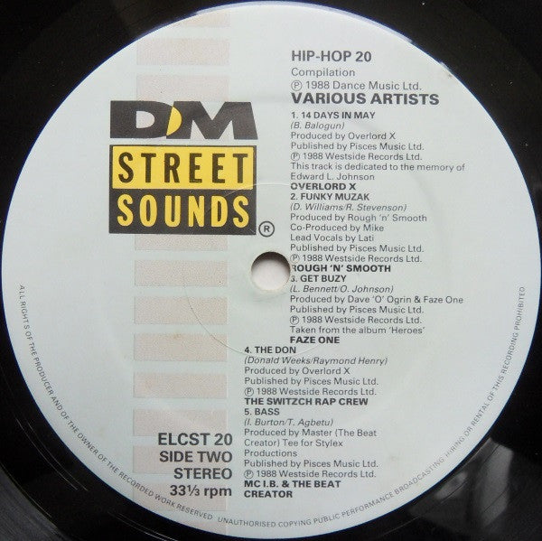 Various : Street Sounds Hip Hop 20 (LP, Comp)